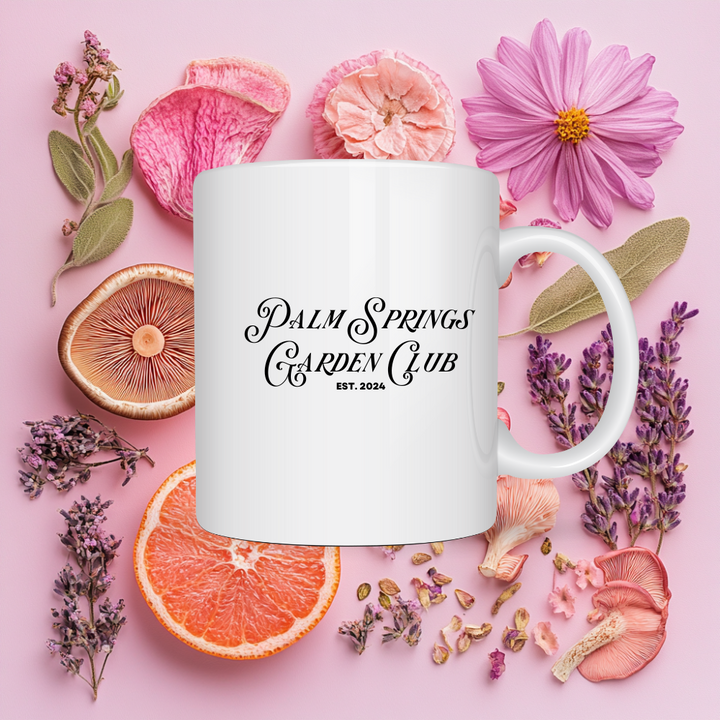 Palm Springs Garden Club Ceramic Mug - ☀️ Sip. Soak. Bloom.
